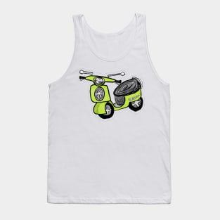 Lime green scooter Tank Top